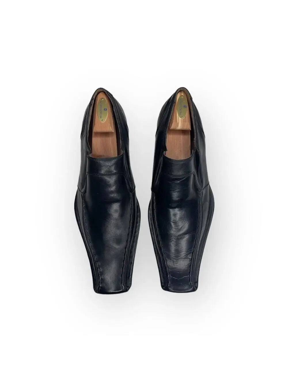 Stacy Adams  Square Toe Dress Shoe Booties  Black Leather Shooties  13D 